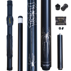 CUEELF Pool Cue Stick Spider Professional Billiard Pool Cue Stick Low Deflection Pool Stick with Case