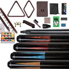 Collapsar Pool Table Accessories Kit Premium Pool Stick & Retractable Cue Bridge Billiard Balls Set &Table Covers Ball & Cue Racks and Other Billiard Accessory