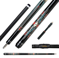 Moyerely Carbon Fiber Pool Cue11.8mm/12.5mm Low Deflection Cue StickProfessional Pool Stick with Case(MK7+Extension11.8mm)